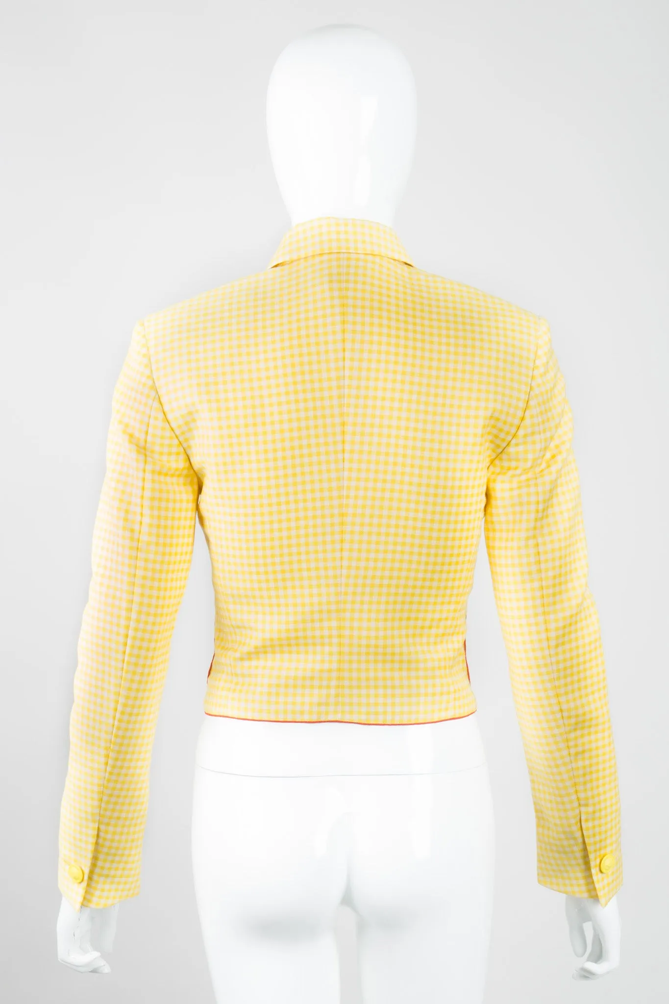 Gingham Double Breasted Letter Jacket