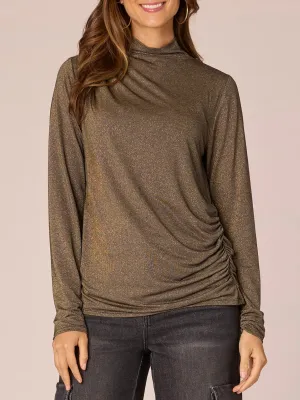 Glitter Mockneck with Lurex - Black