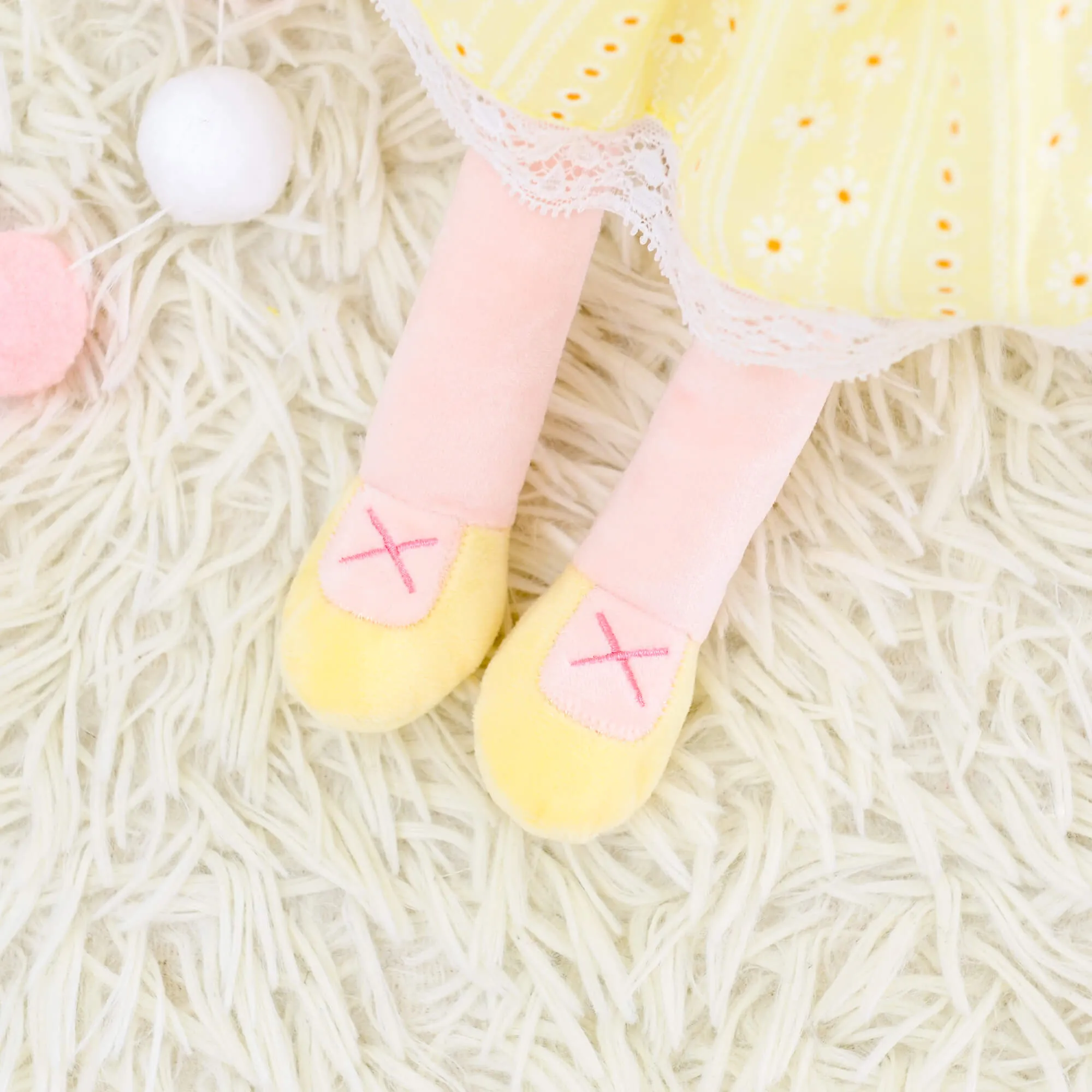 Gloveleya 16-inch Spring Girl Doll Baby Girls Gifts Plush Toy Yellow