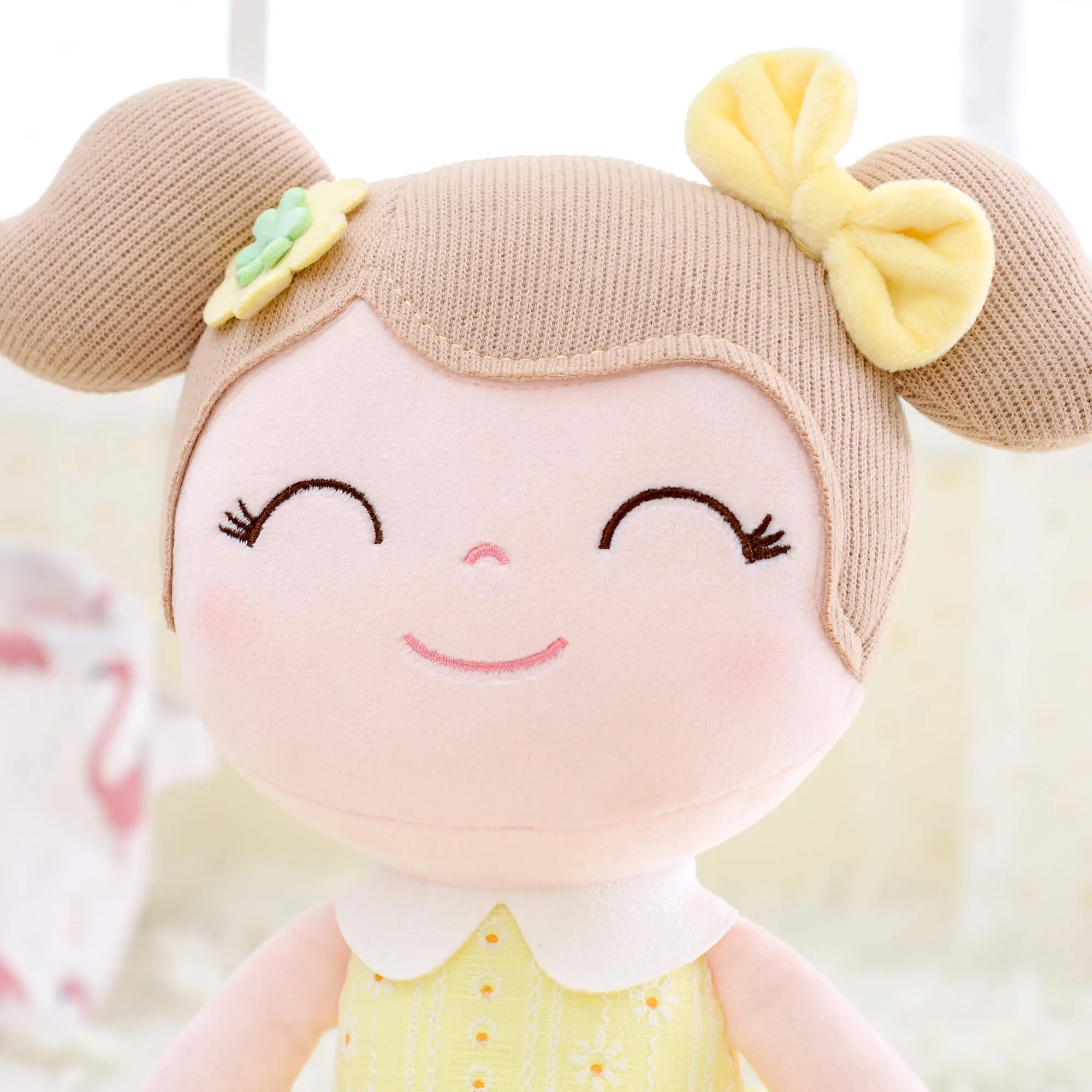 Gloveleya 16-inch Spring Girl Doll Baby Girls Gifts Plush Toy Yellow