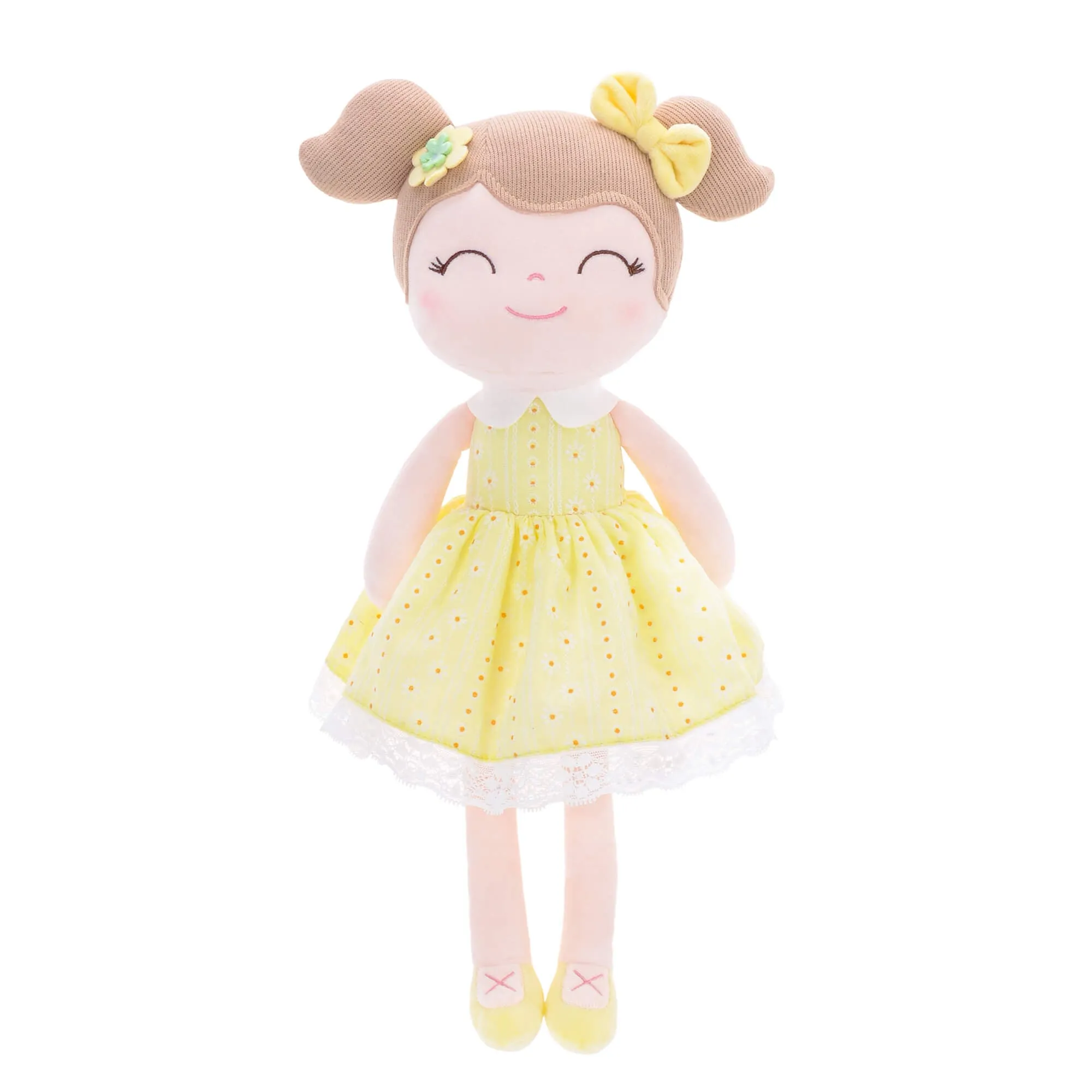Gloveleya 16-inch Spring Girl Doll Baby Girls Gifts Plush Toy Yellow