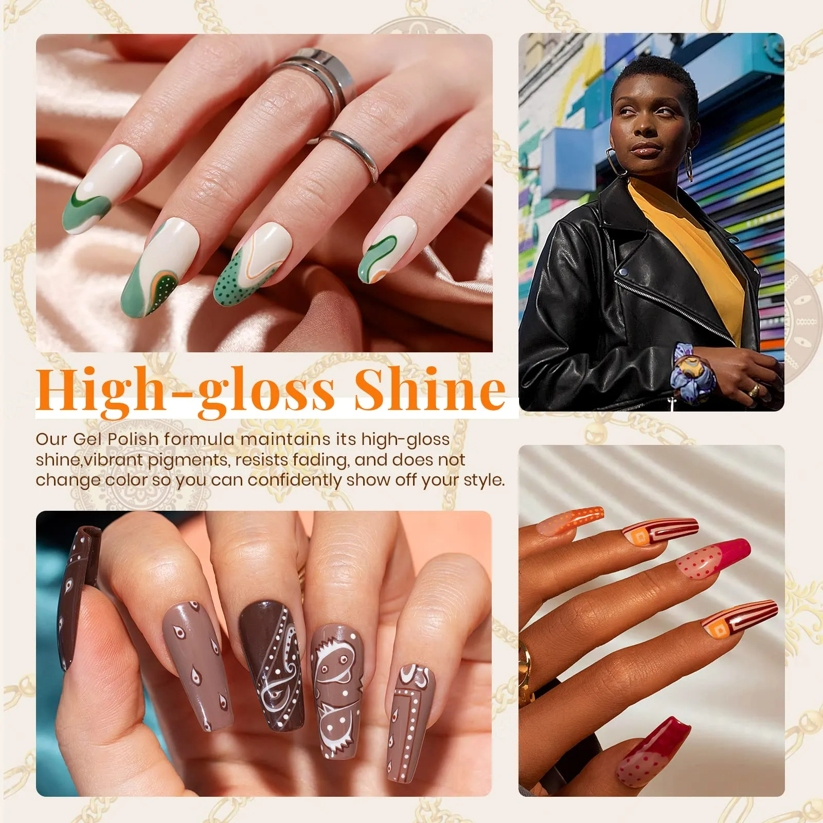 Glowing Attraction - 20 Gel Colors Set with Top and Base Coat (5ml/Each)
