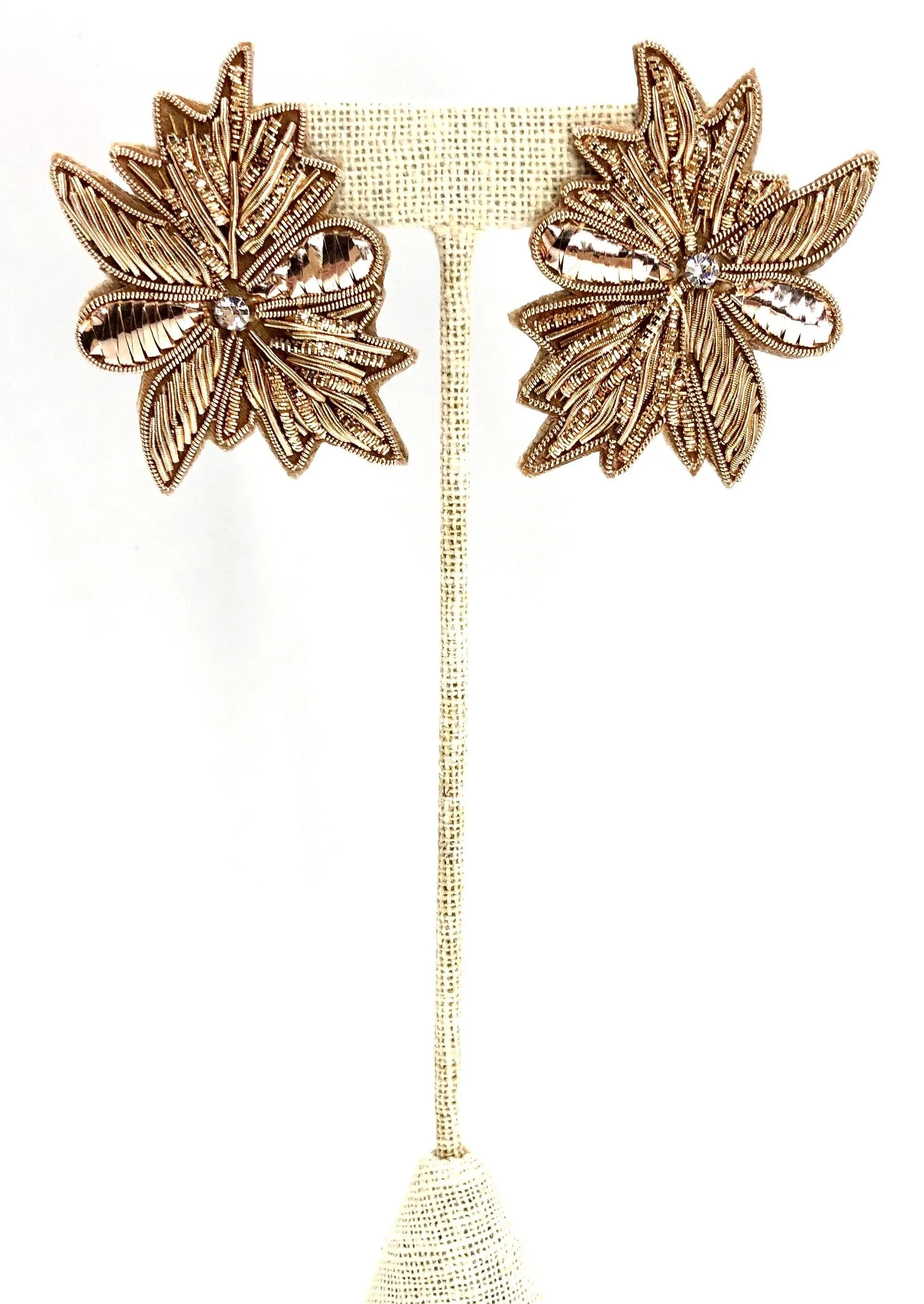 Gold Appliqué Earbobs