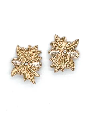 Gold Appliqué Earbobs