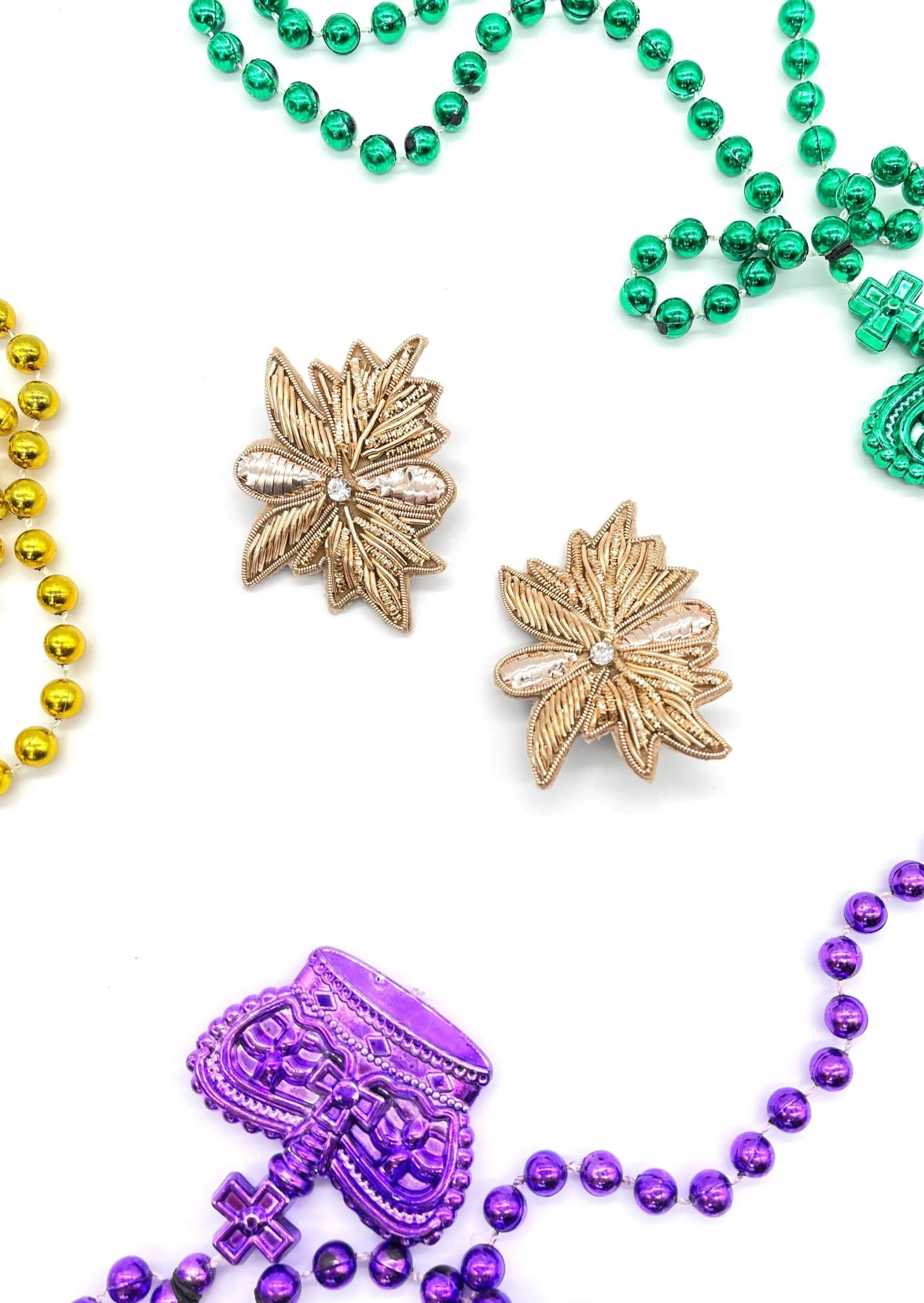 Gold Appliqué Earbobs