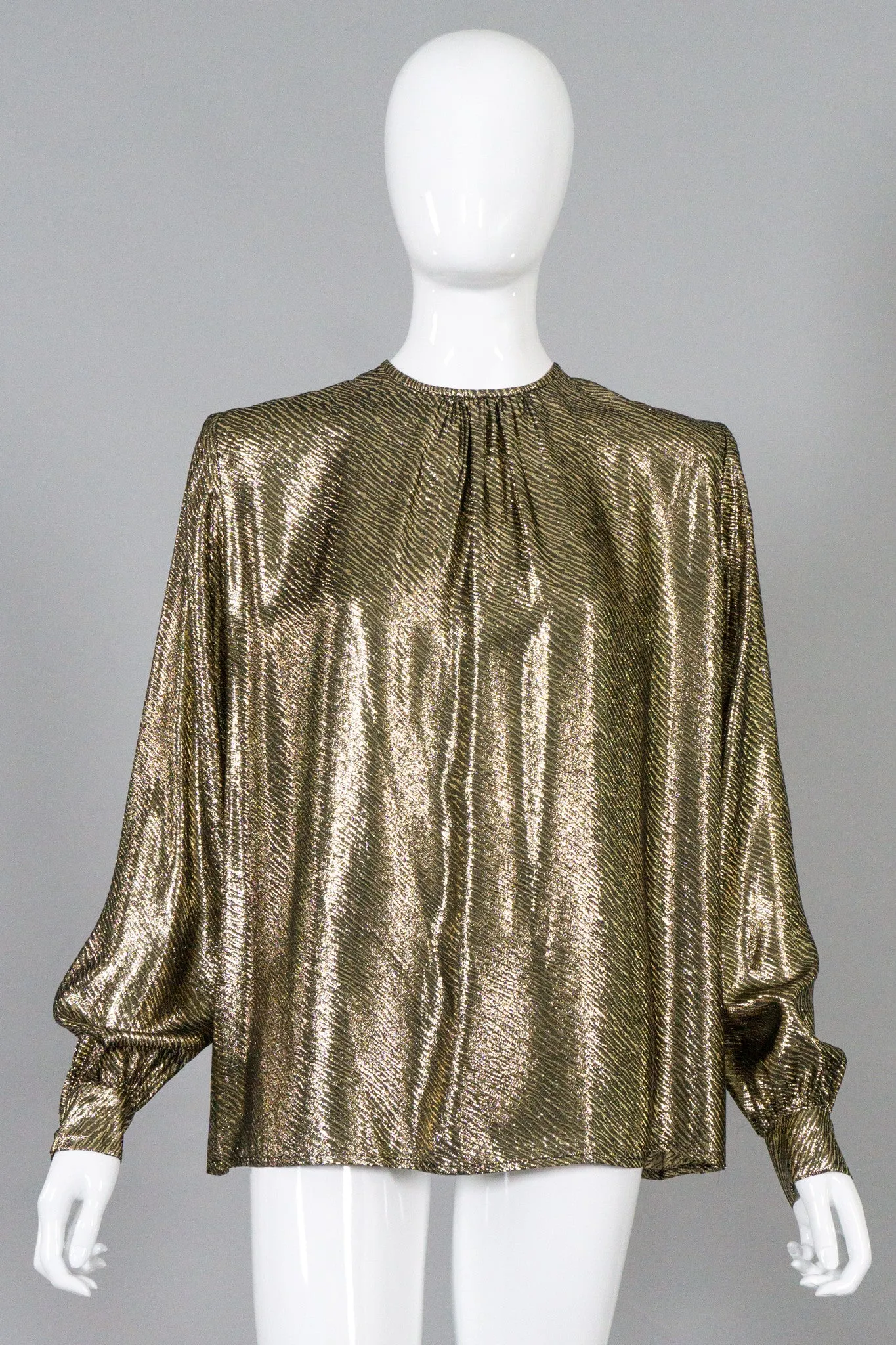Gold Lamé Blouse & Skirt Set