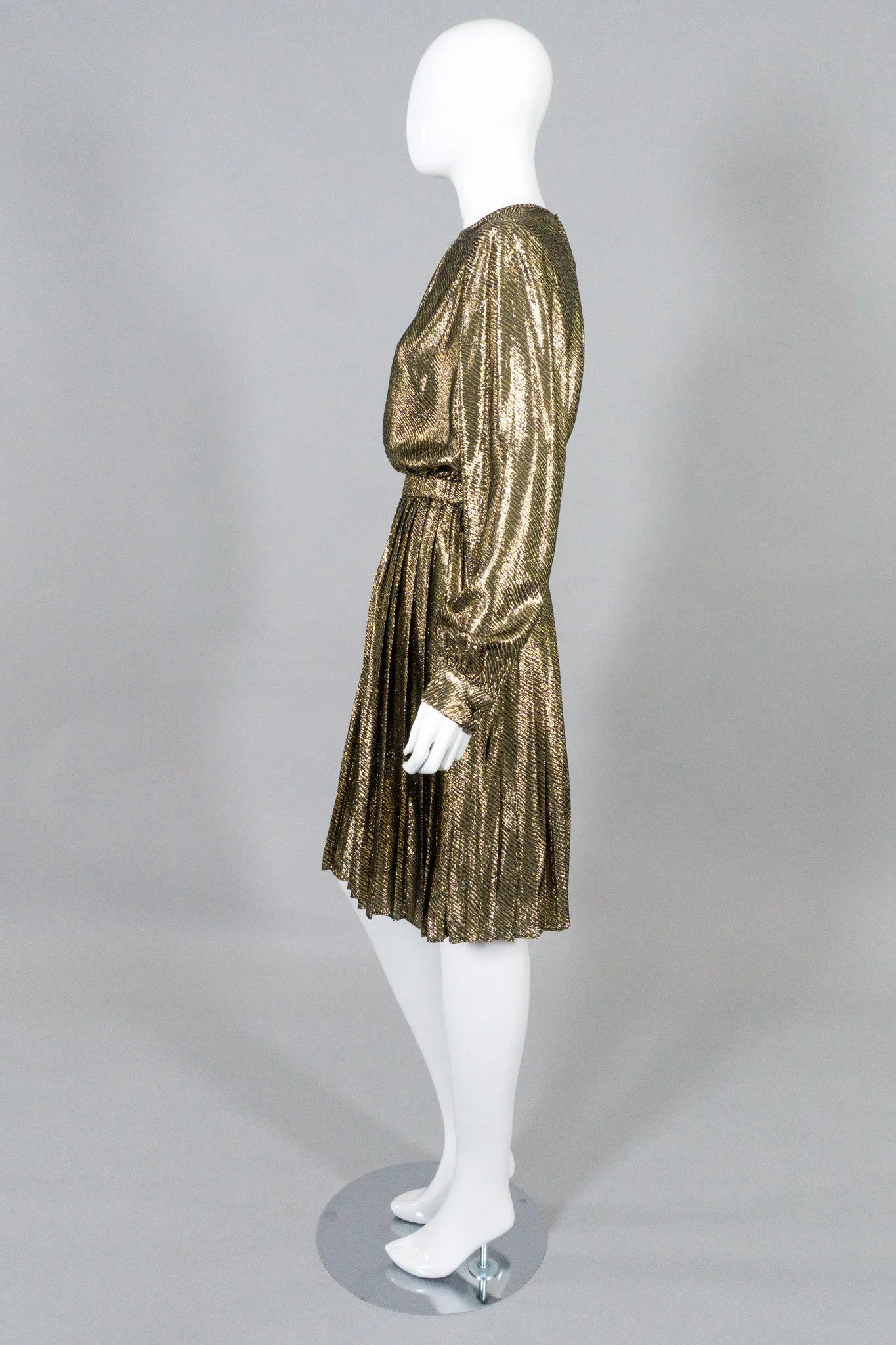 Gold Lamé Blouse & Skirt Set
