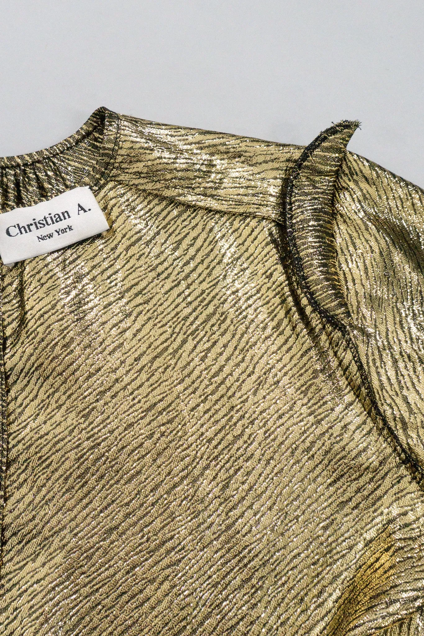 Gold Lamé Blouse & Skirt Set