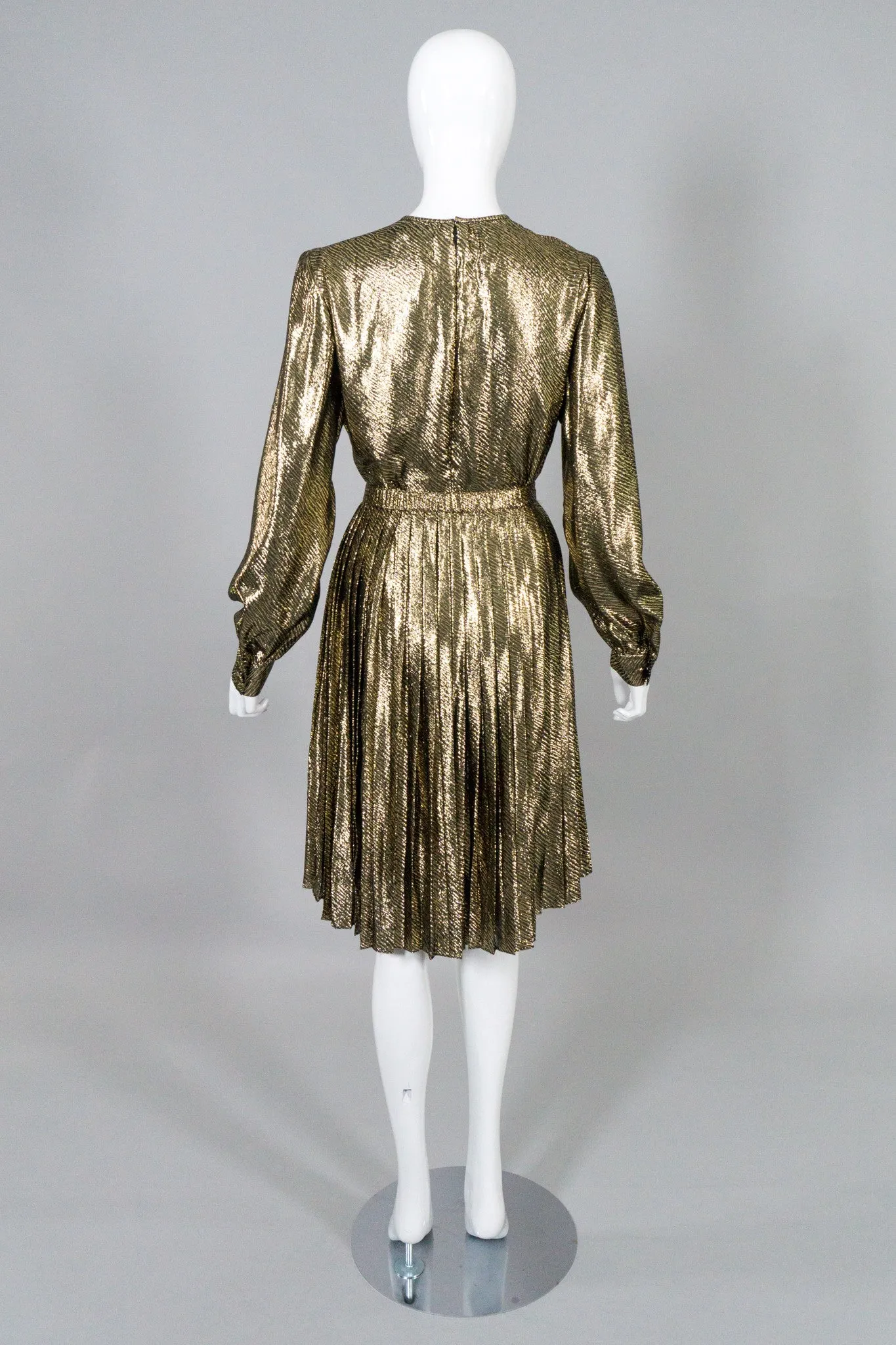 Gold Lamé Blouse & Skirt Set