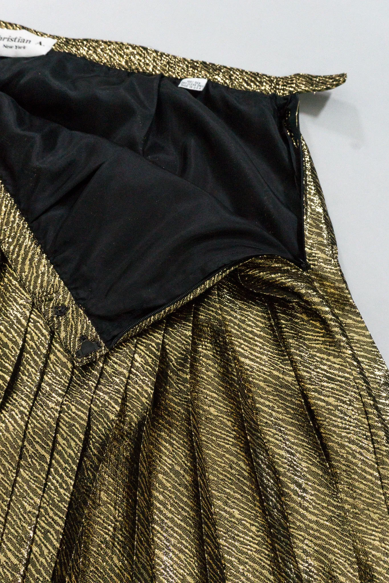 Gold Lamé Blouse & Skirt Set