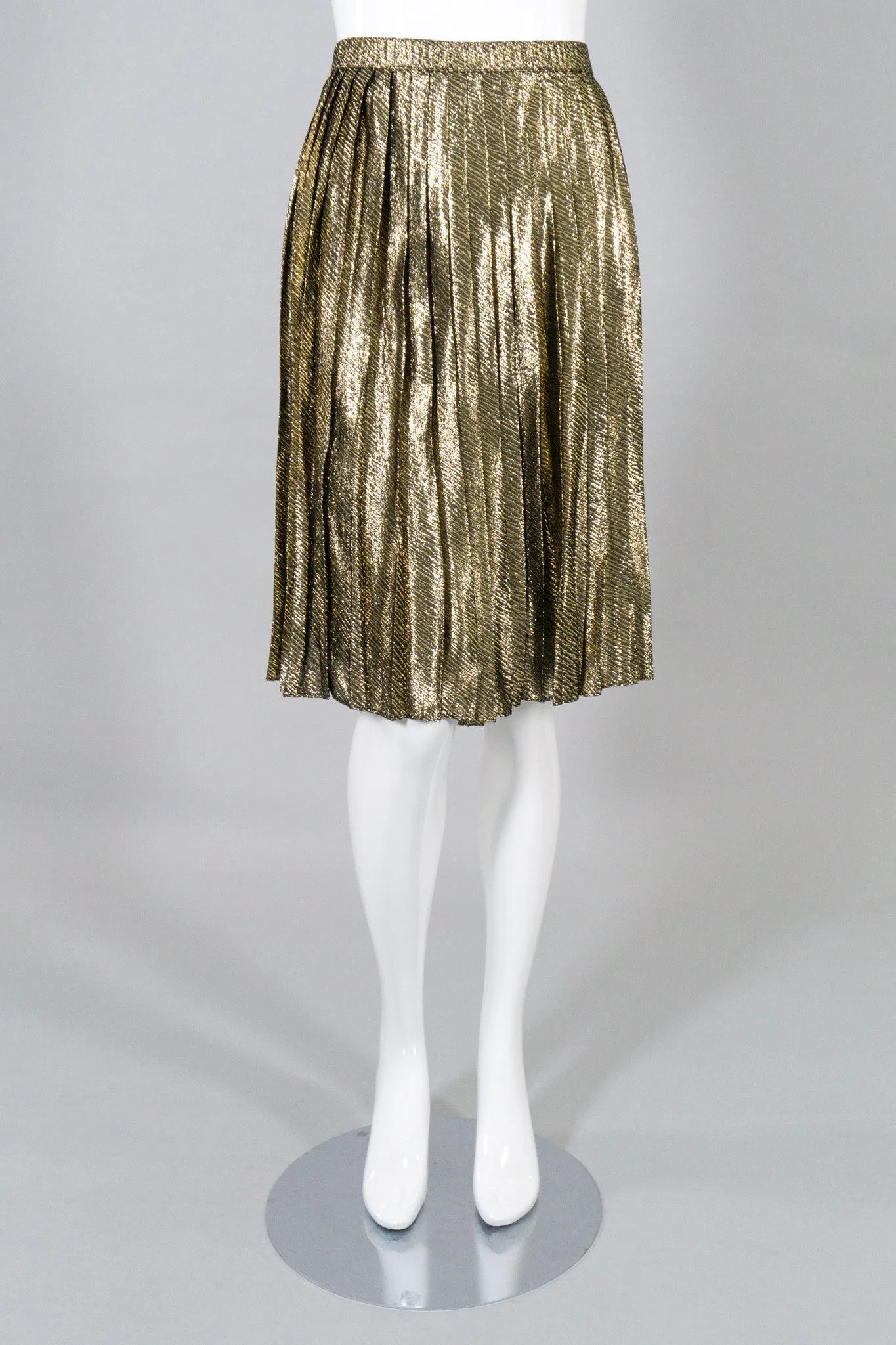 Gold Lamé Blouse & Skirt Set