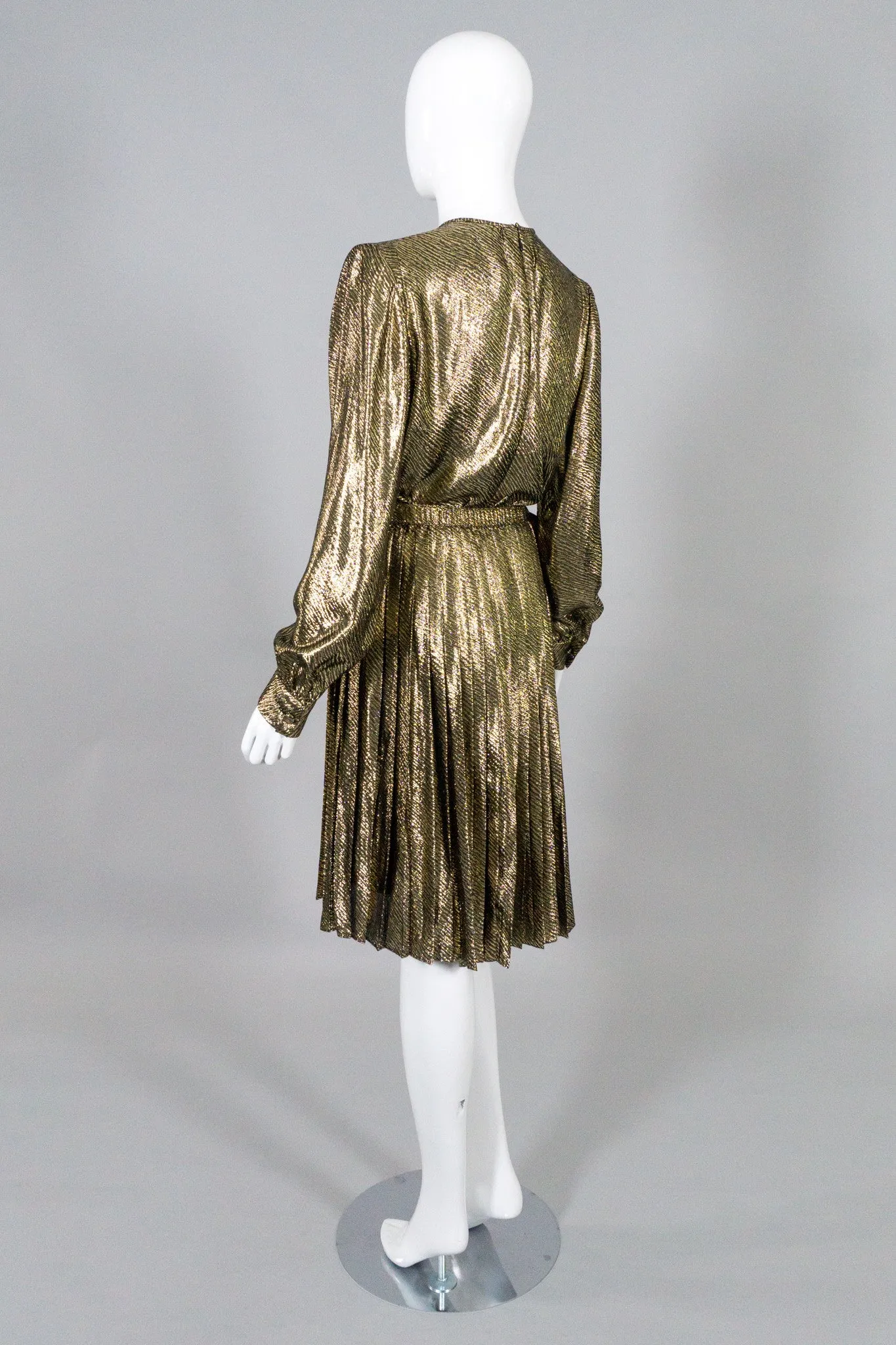 Gold Lamé Blouse & Skirt Set