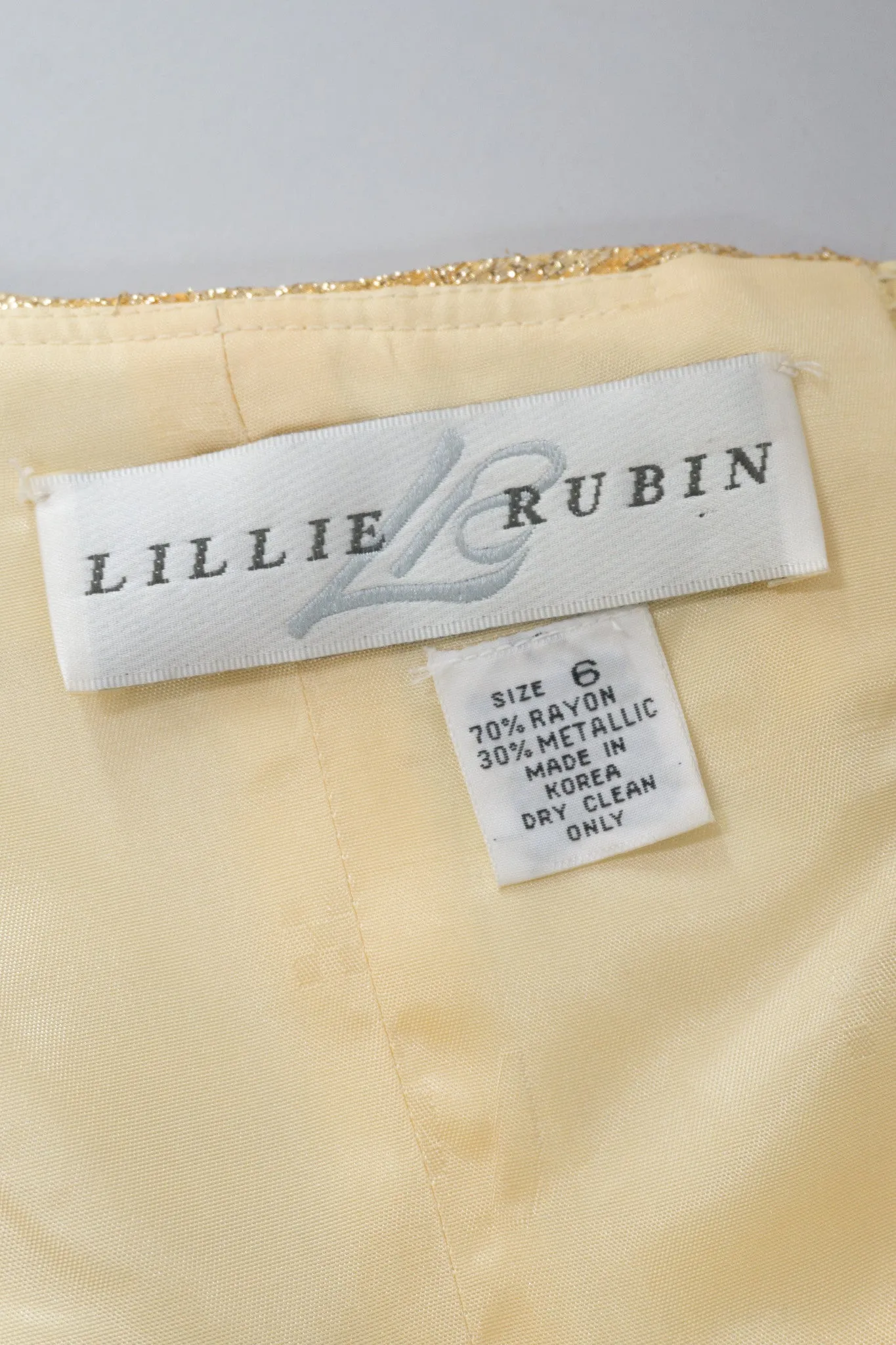 Gold Lamé Strapless Dress