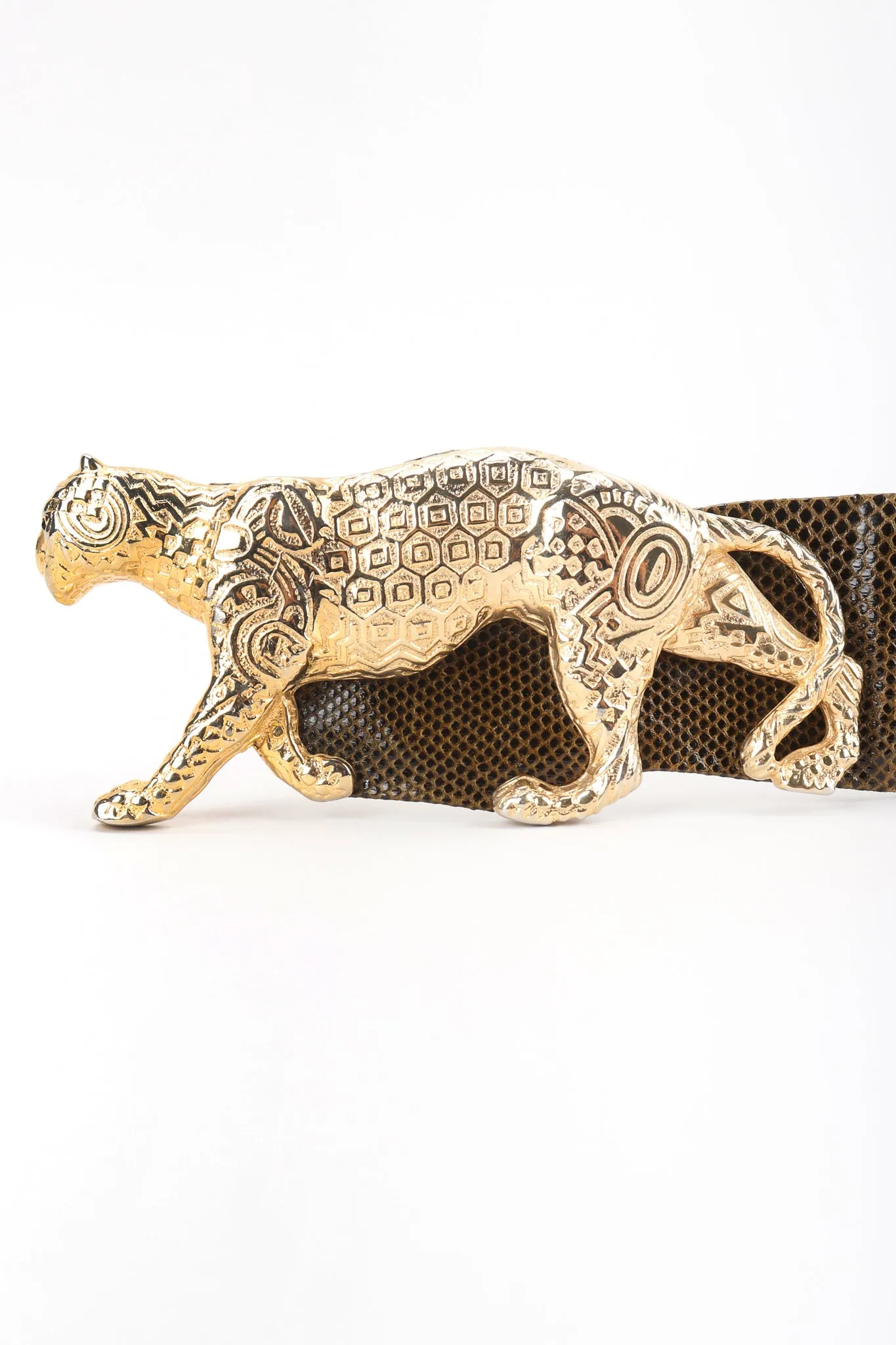 Gold Panther Buckle Belt