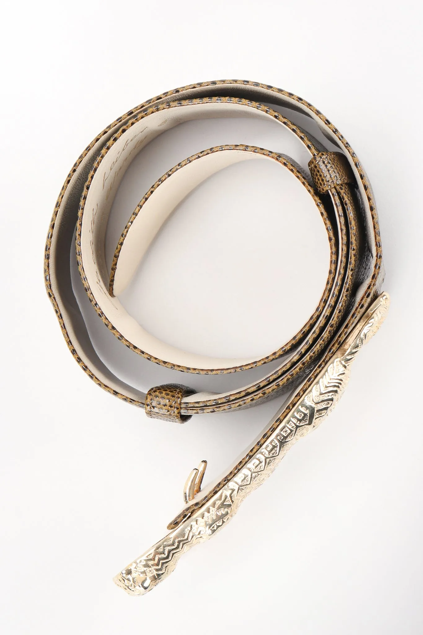 Gold Panther Buckle Belt