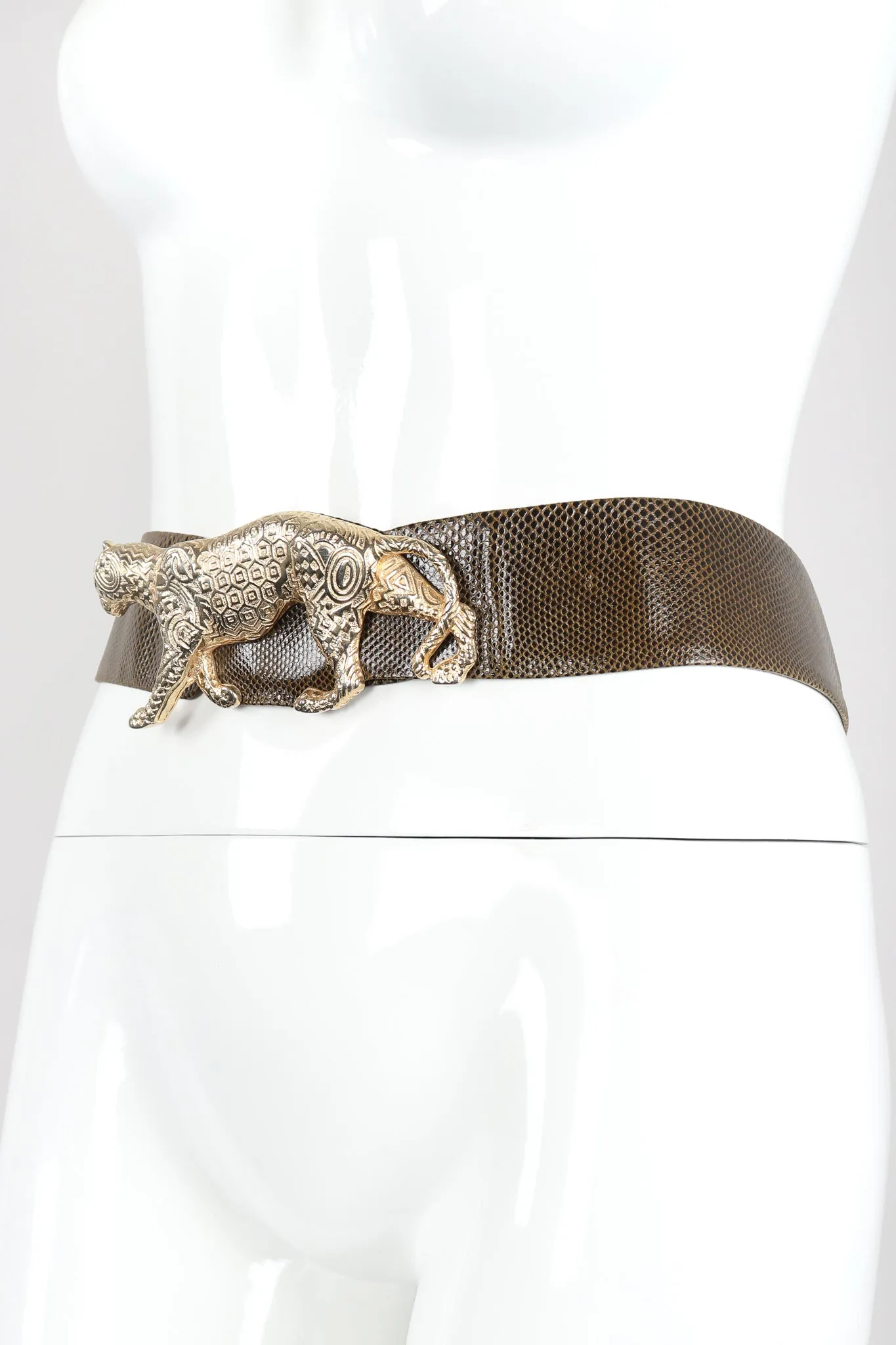 Gold Panther Buckle Belt