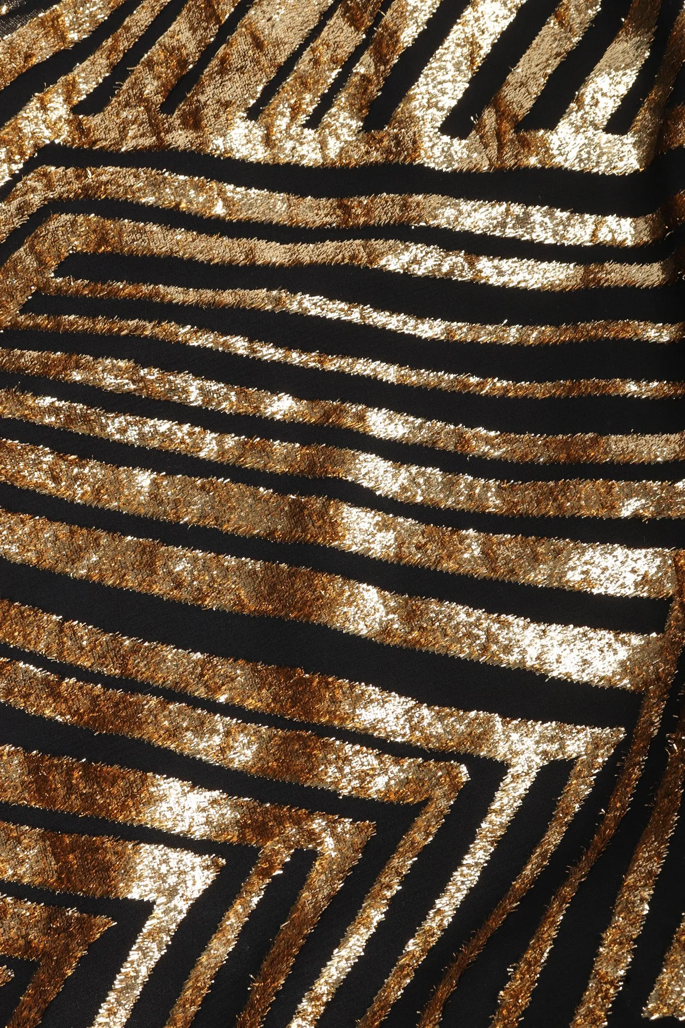 Gold Velvet Lamé Slipdress
