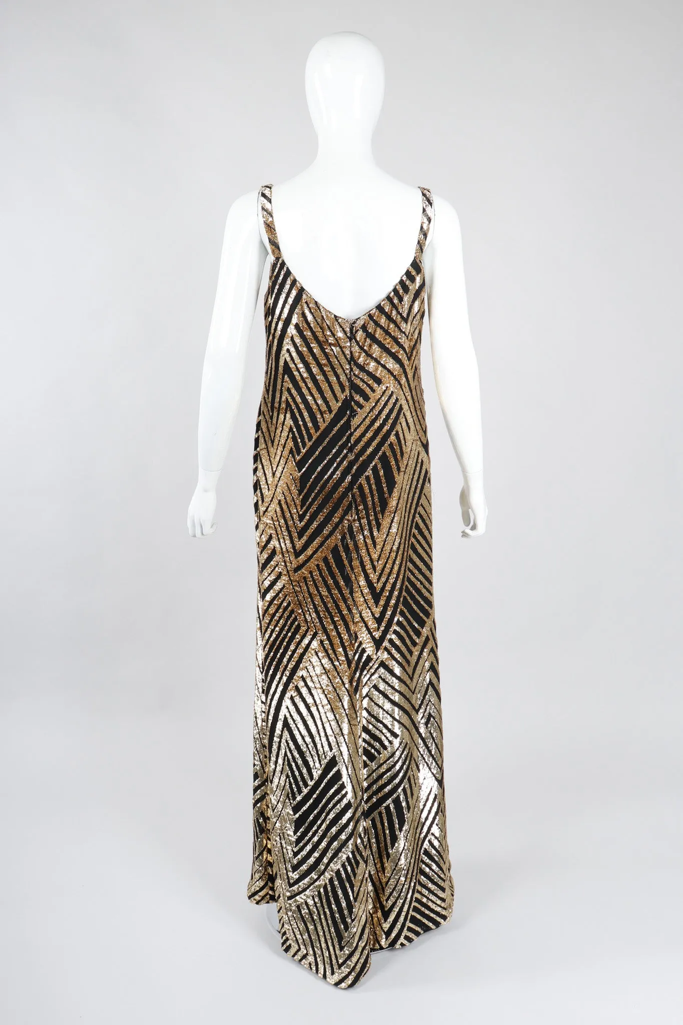 Gold Velvet Lamé Slipdress