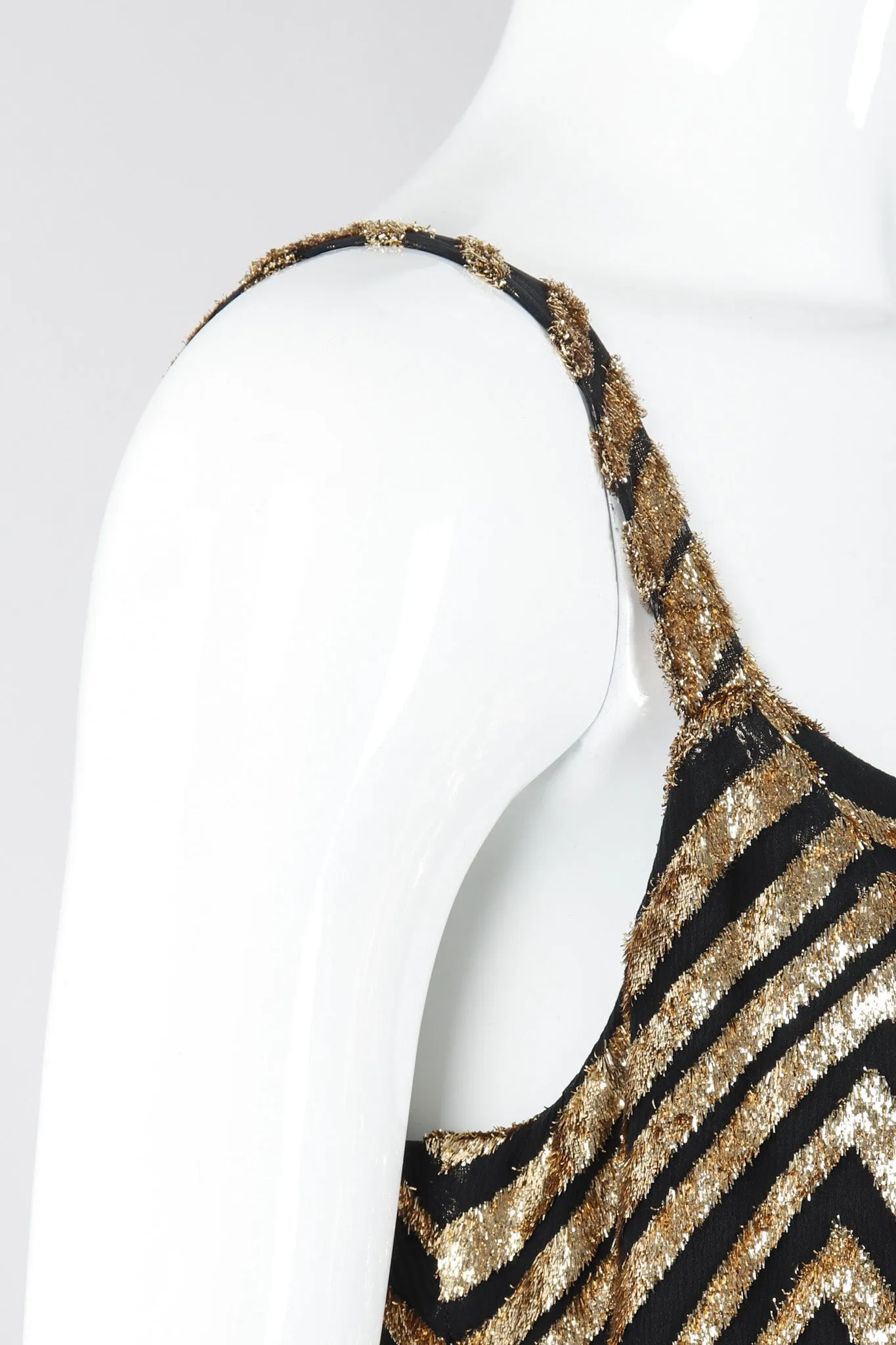 Gold Velvet Lamé Slipdress