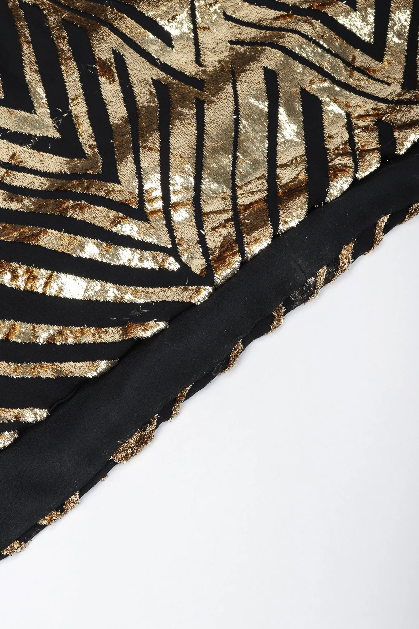 Gold Velvet Lamé Slipdress