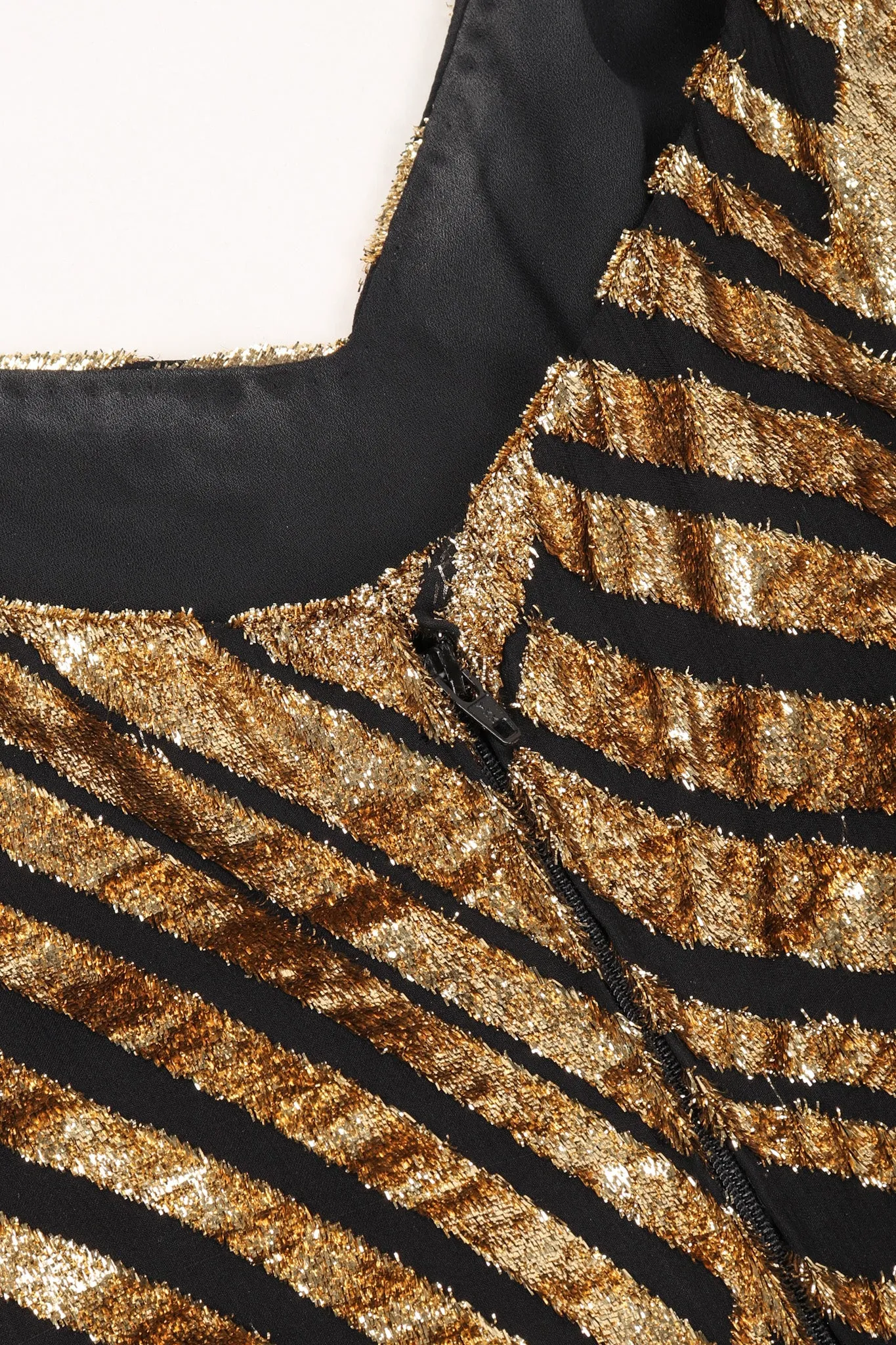 Gold Velvet Lamé Slipdress