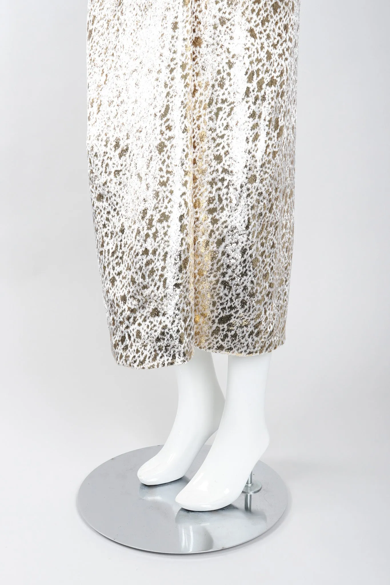 Golden Cheetah Strapless Sheath