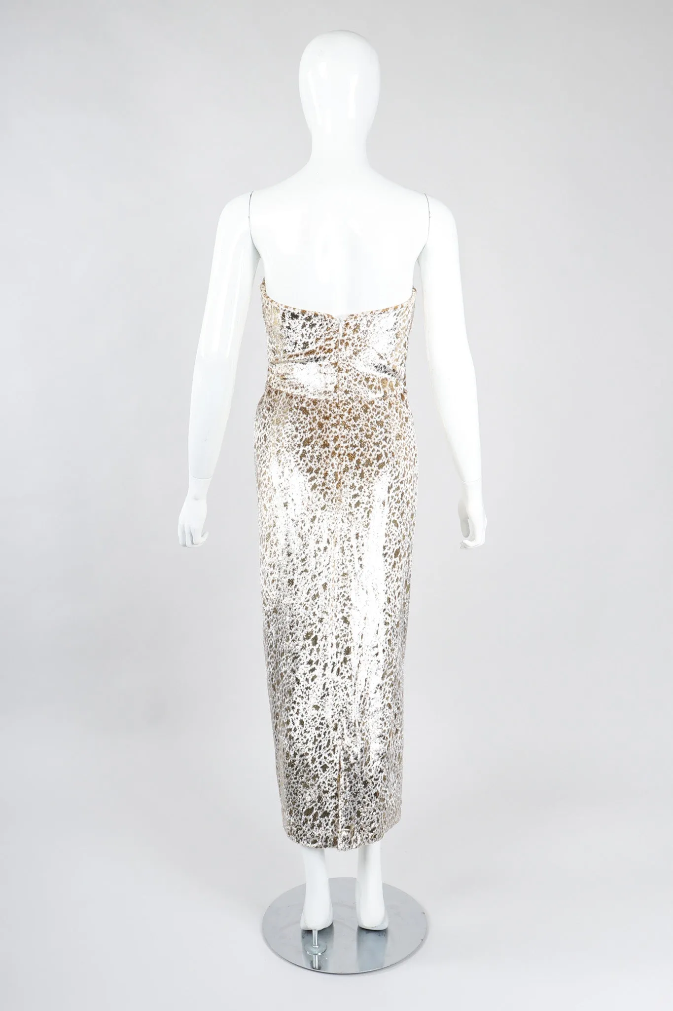 Golden Cheetah Strapless Sheath
