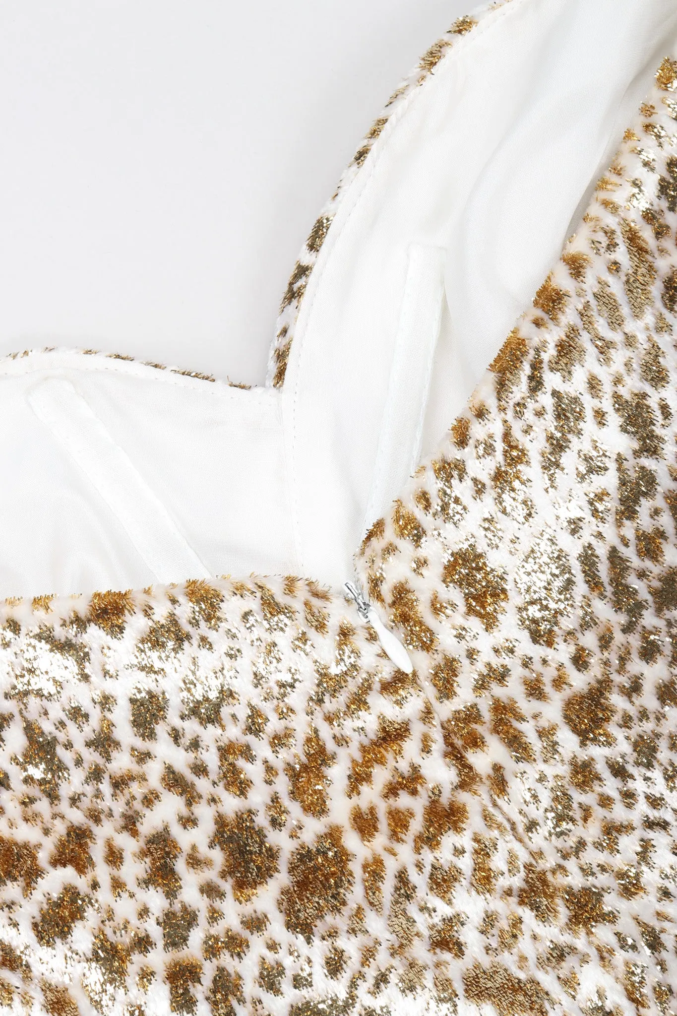 Golden Cheetah Strapless Sheath