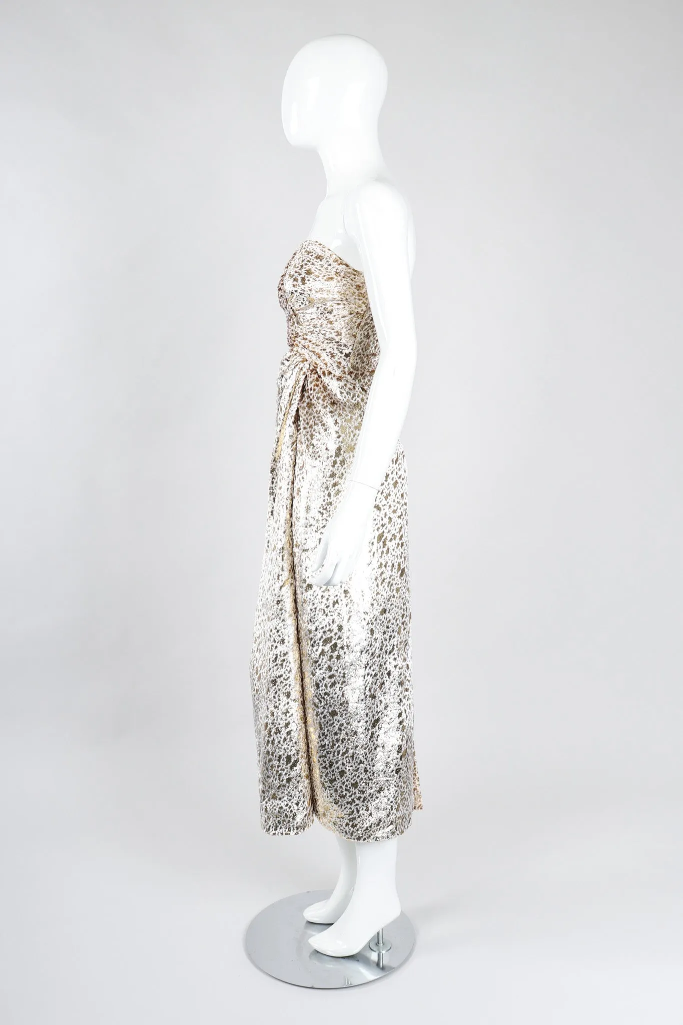 Golden Cheetah Strapless Sheath