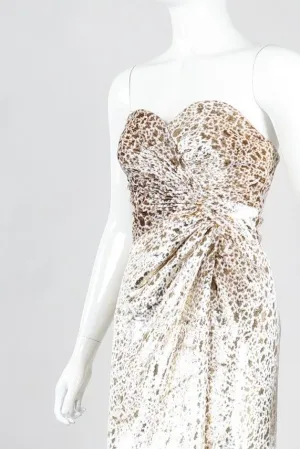 Golden Cheetah Strapless Sheath