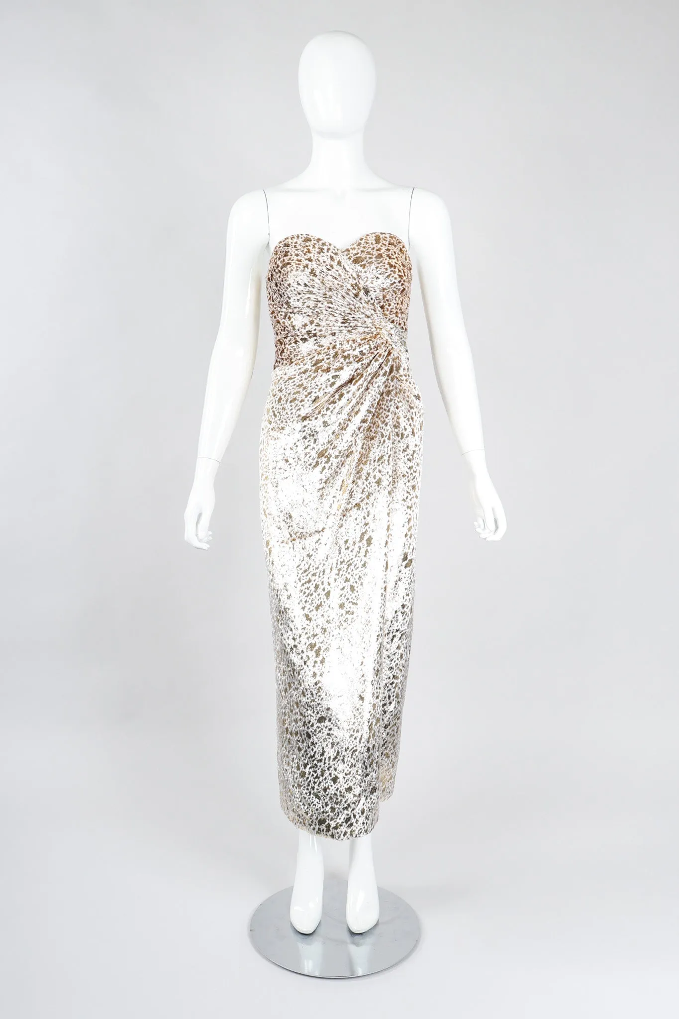 Golden Cheetah Strapless Sheath