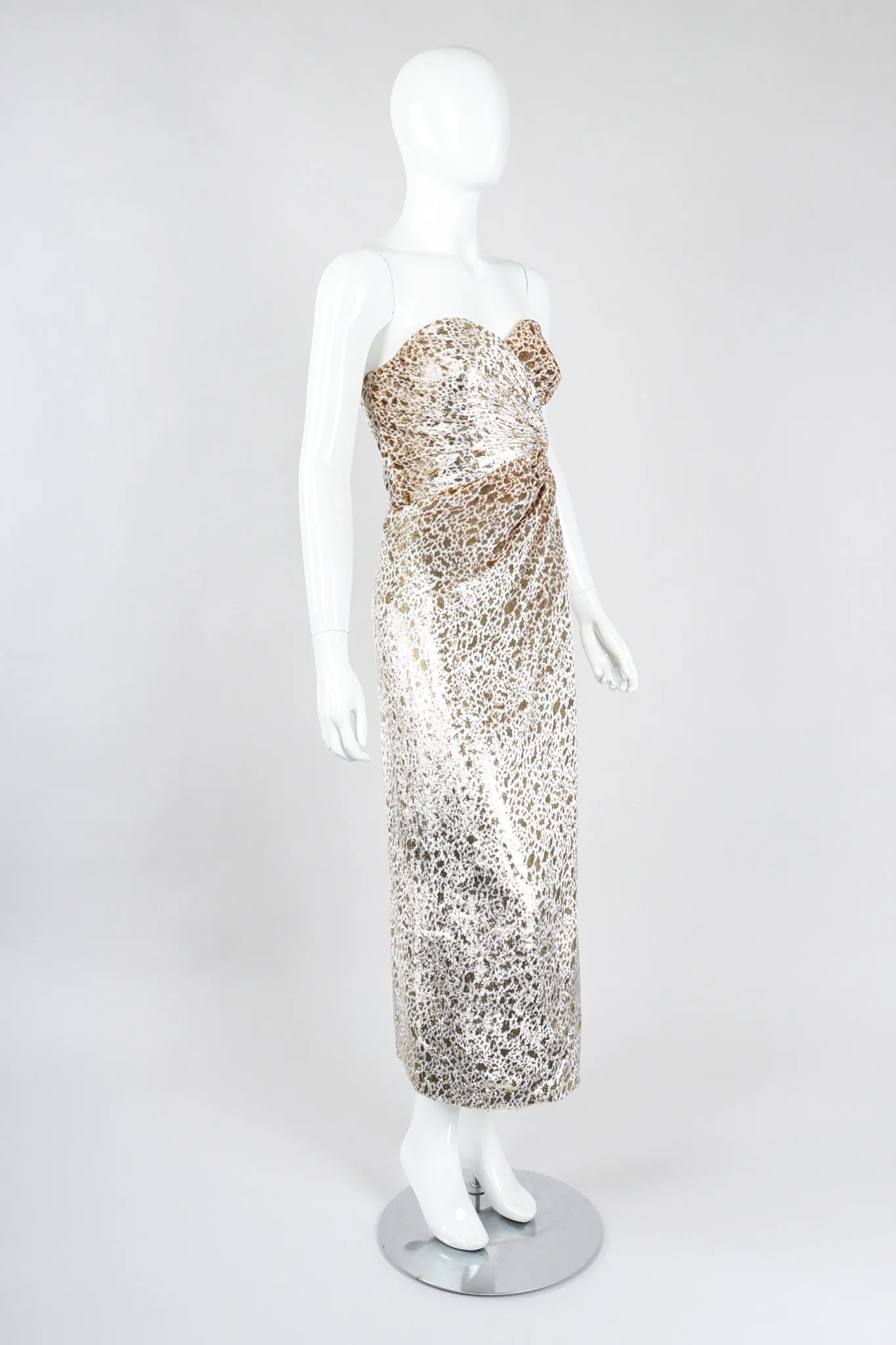 Golden Cheetah Strapless Sheath