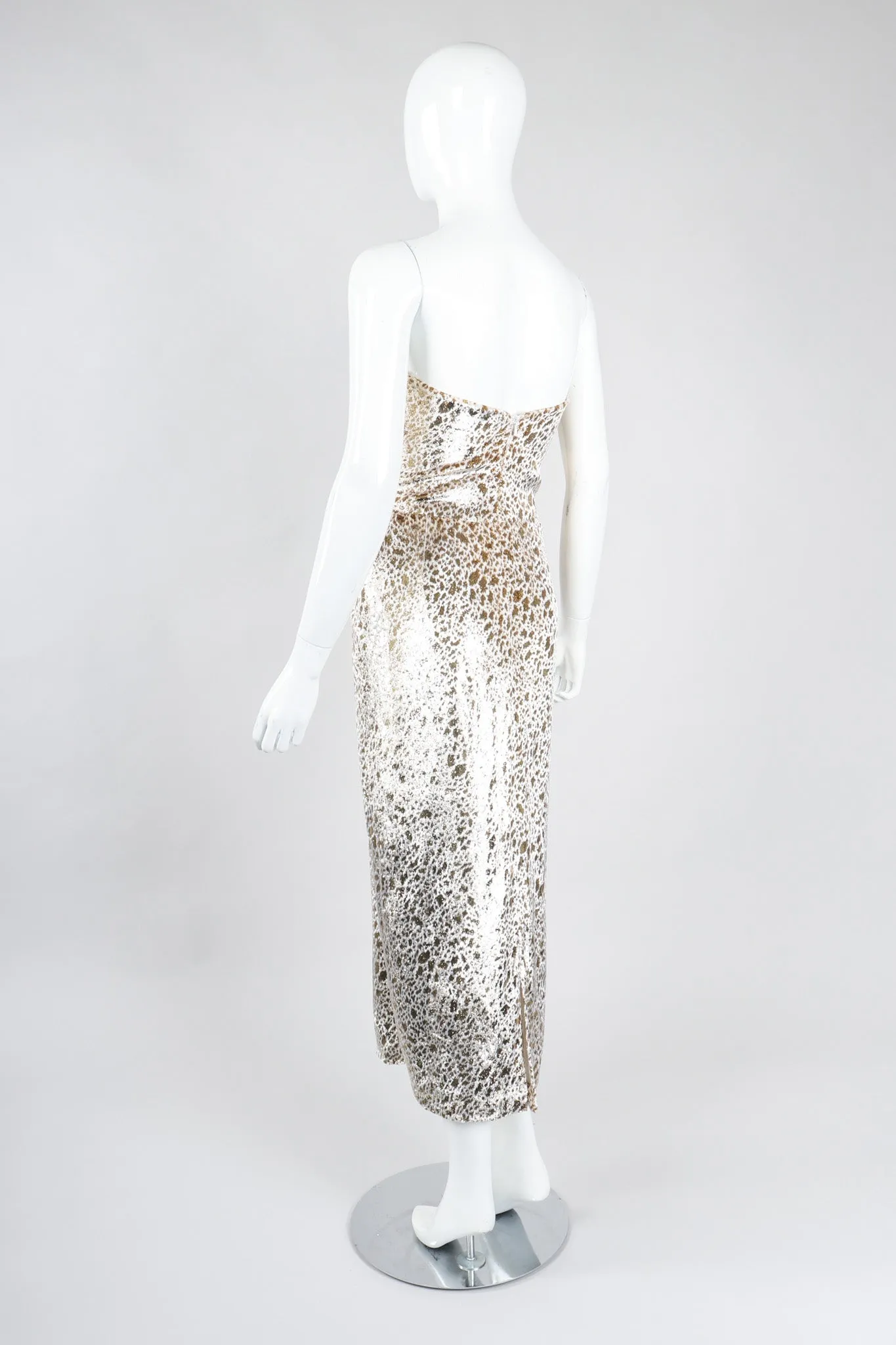 Golden Cheetah Strapless Sheath