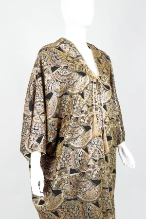 Golden Fan Brocade Cocoon Coat