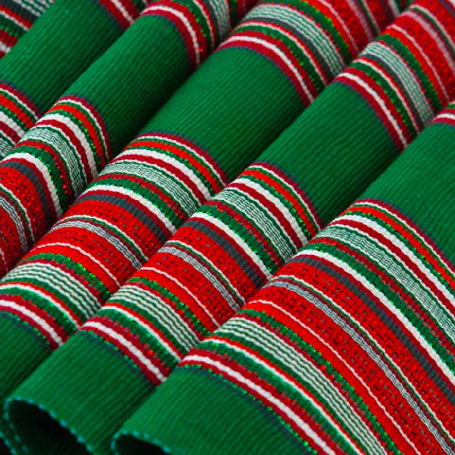 Green Candy Cane Stripe Table Runner