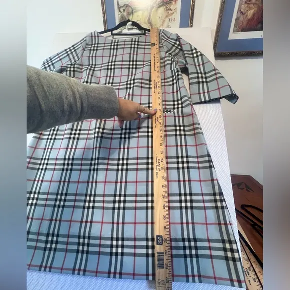 GRETCHEN SCOTT DRAWW BLUE PLAID NOVA CHECK LIKE DRESS NWT MEDIUM