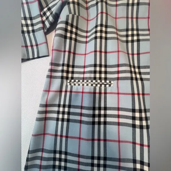 GRETCHEN SCOTT DRAWW BLUE PLAID NOVA CHECK LIKE DRESS NWT MEDIUM