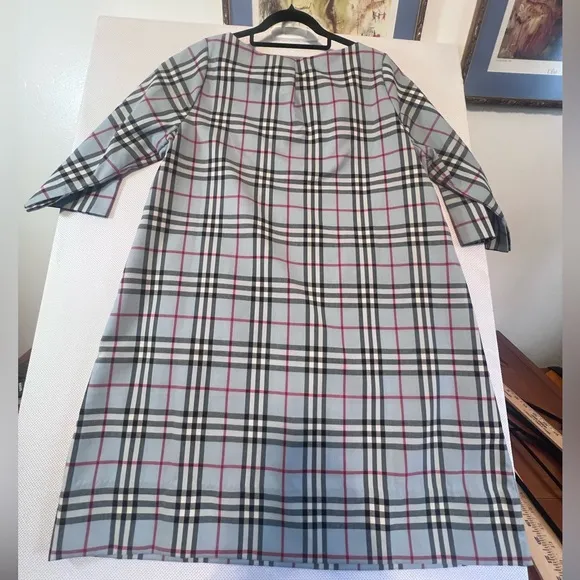 GRETCHEN SCOTT DRAWW BLUE PLAID NOVA CHECK LIKE DRESS NWT MEDIUM