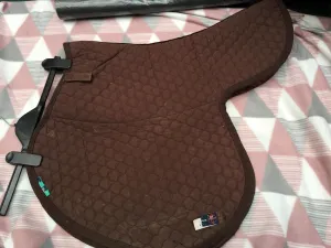 Griffin hiWither nuumed brown numnah with British wool half pad large FREE POSTAGE