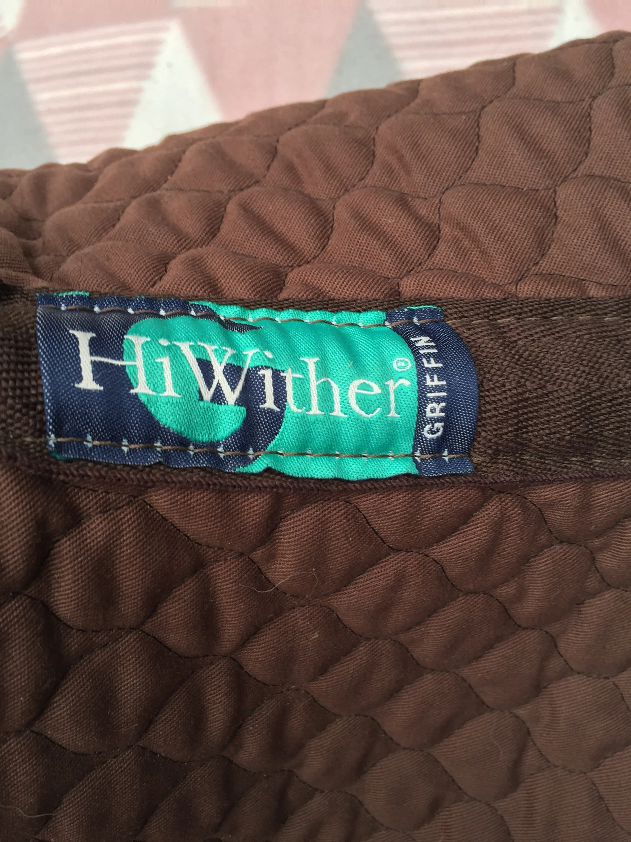 Griffin hiWither nuumed brown numnah with British wool half pad large FREE POSTAGE