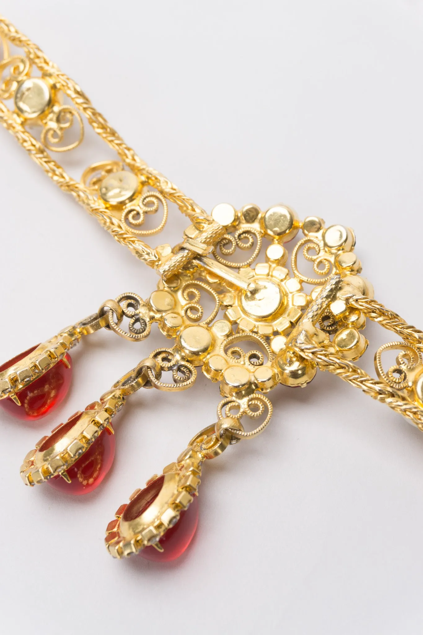 Gripoix Glass Cabochon Crystal Belt