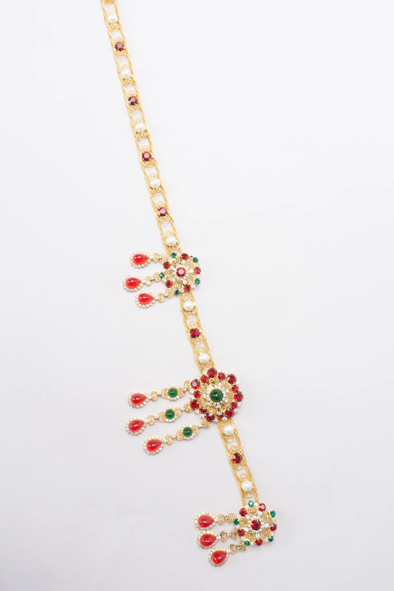 Gripoix Glass Cabochon Crystal Belt
