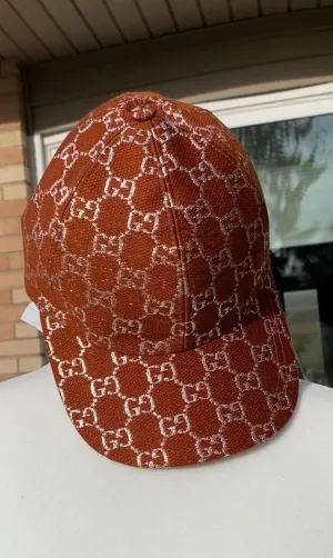 Gucci Interlocking GG Brown Velvet Baseball Hat