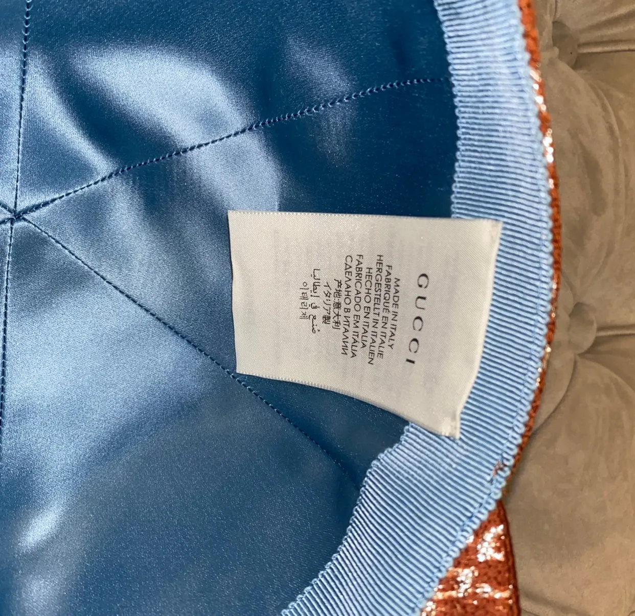 Gucci Interlocking GG Brown Velvet Baseball Hat