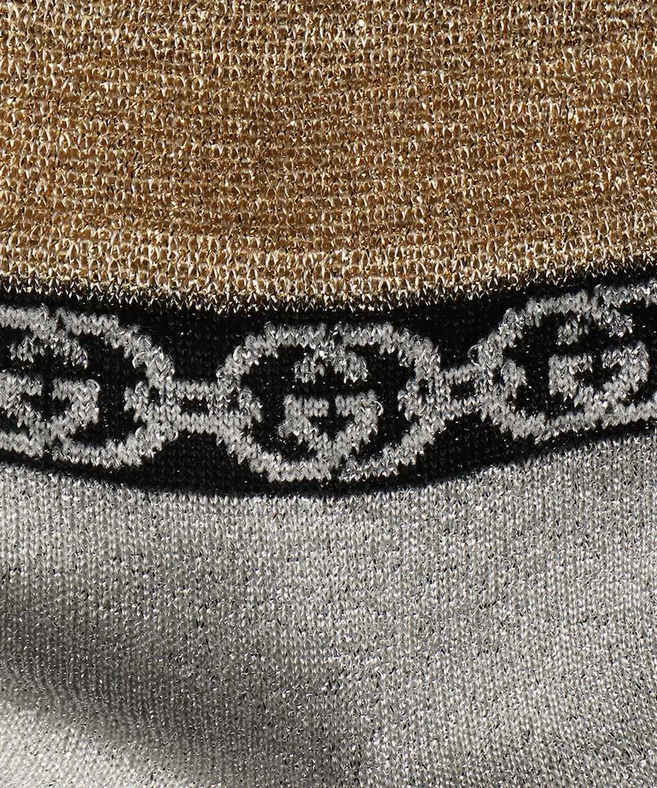Gucci Lamé Interlocking GG Chain Metallic Socks in Silver