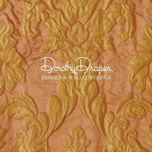 Hampshire Silk Scroll Damask Salmon Fabric