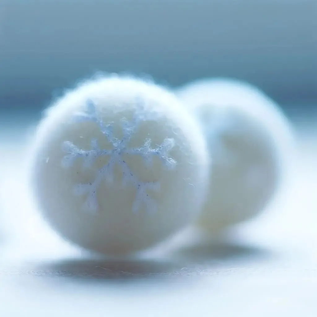 Handcrafted Charm wool felt snowflakes 30 pcs
