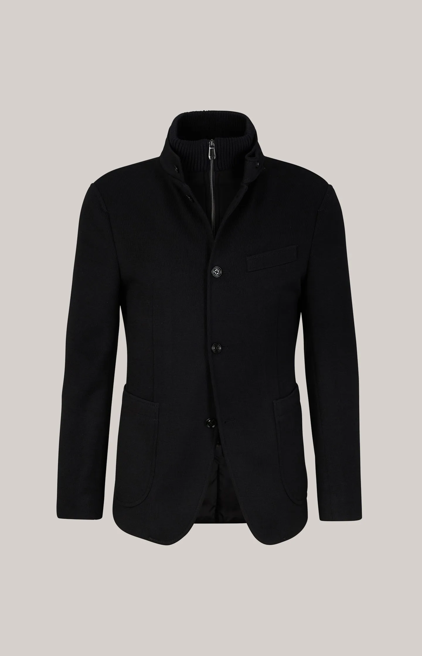 Hectar-J Knit Field Coat in Black