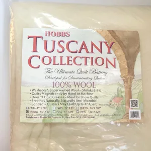 Hobbs 100% Wool Batting - Throw (60" x 60")