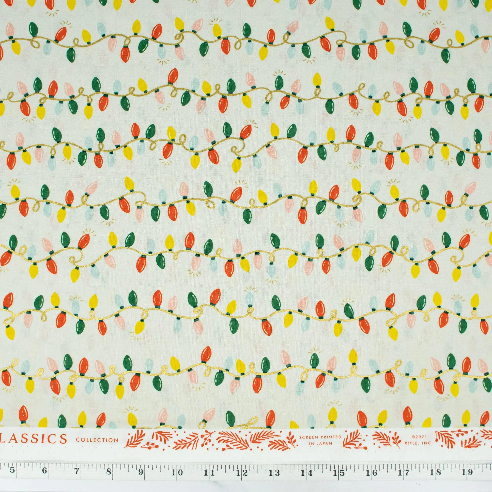 Holiday Classics by Rifle Paper Co. - Holiday Lights - Cream Metallic